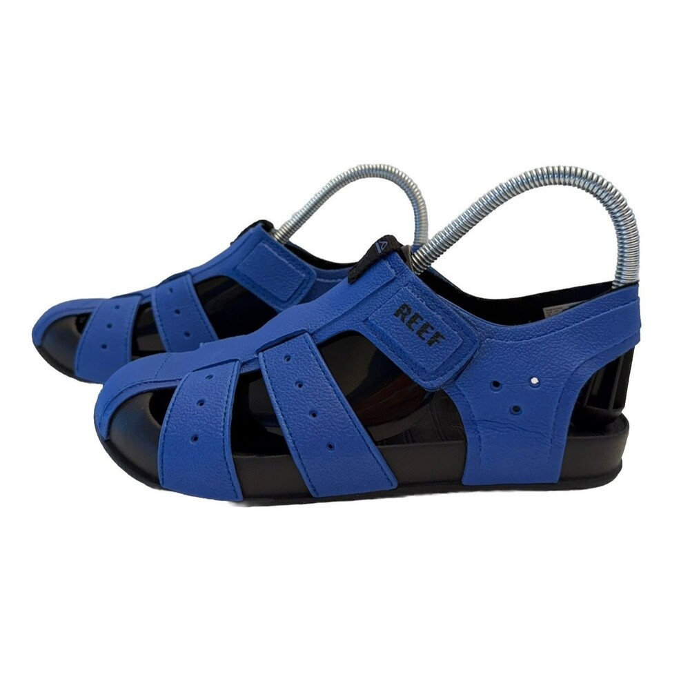 Reef Water Beachy Sandals for Kids Size 4 Blue Hook & Loop Sport Shoes
